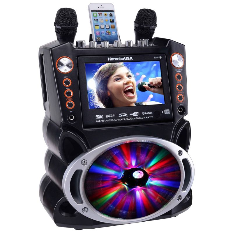 Karaoke USA Complete Bluetooth Karaoke System with LED Sync Lights (GF846)