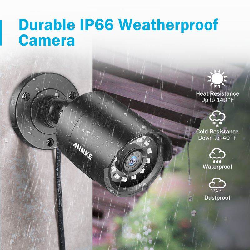 ANNKE 8CH Security Camera System HD-TVI 1080P Lite H.265+ DVR with 8&times;1080P HD Indoor/Outdoor Weatherproof CCTV Cameras, Motion Alert, Remote Access with 1TB HDD