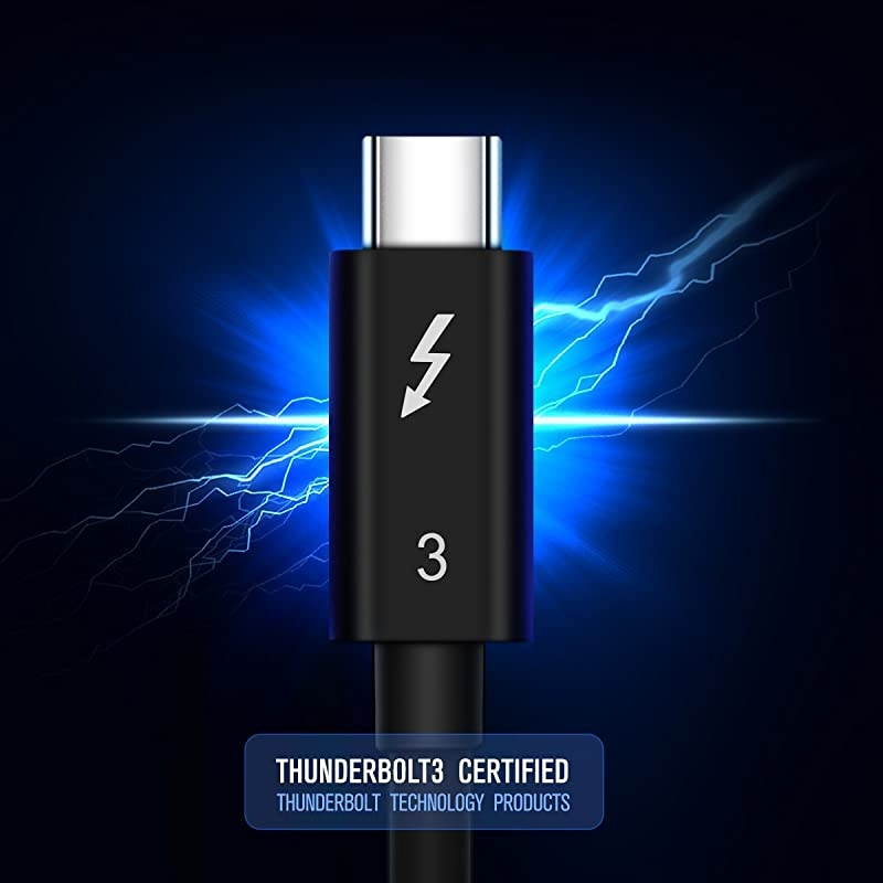 Certified Thunderbolt 3 to Dual 4K HDMI Adapter Converter for Mac and Windows Systems Support Up to Two UHD 4K 60Hz Displays USBC is NOT Supported