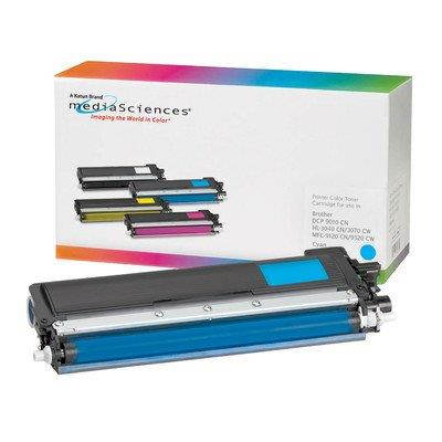 Media Sciences 39856 Cyan Compatible, Remanufactured, TN210C Toner, 1400 Page-Yield