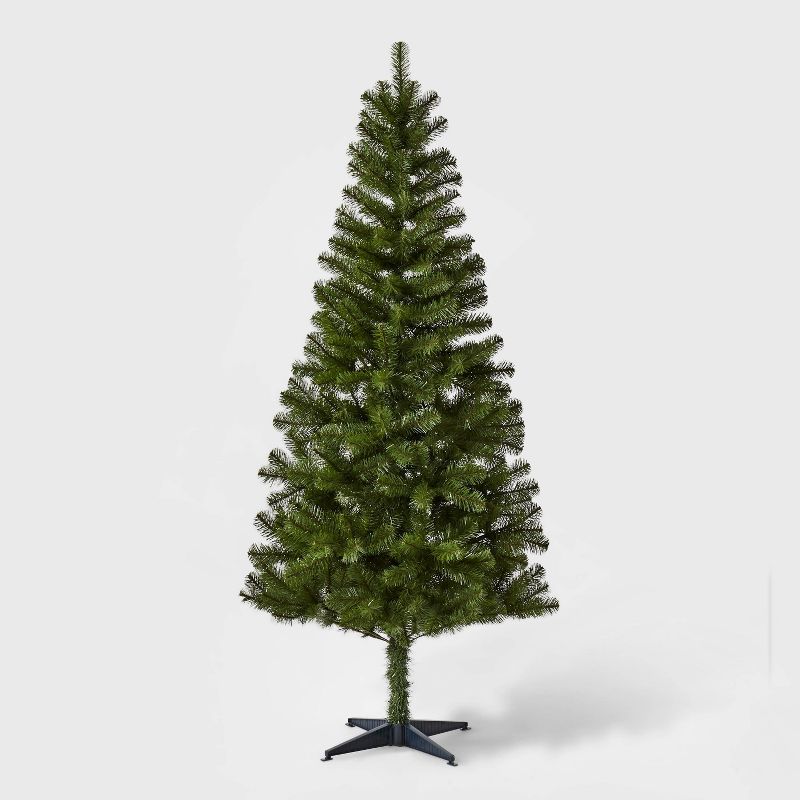 Best Choice Products 7.5ft Premium Hinged Fir Pencil Artificial Christmas Tree w/ Foldable Stand, Easy Assembly