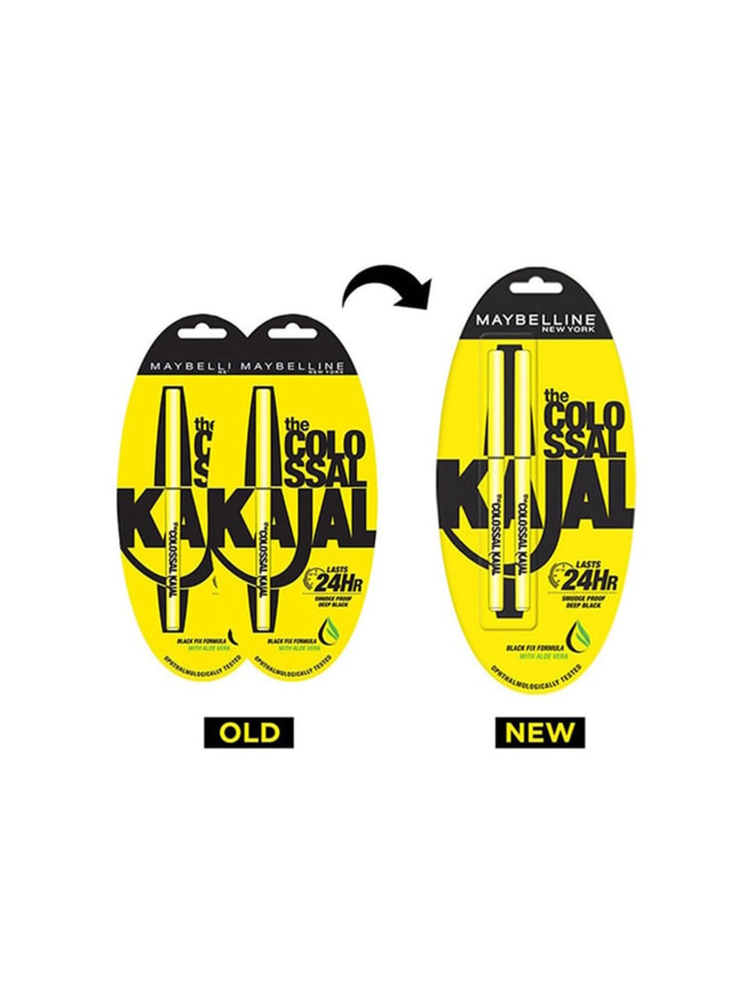 Maybelline New York Colossal Kajal Black - Pack of 2