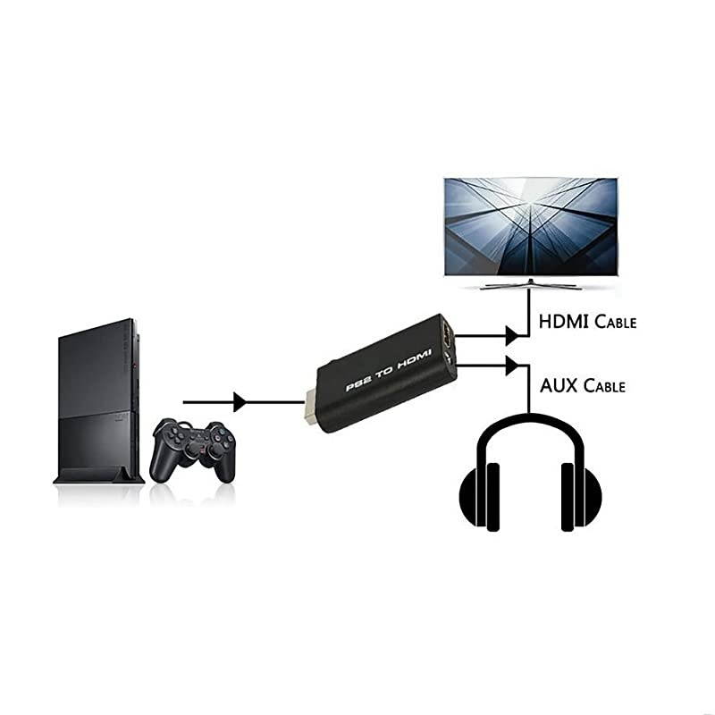 to HDMI Converter with 3.5mm Output for HDTV HDMI Monitor