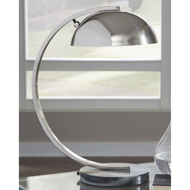 Haden Metal Desk Lamp Chrome  - Signature Design by Ashley