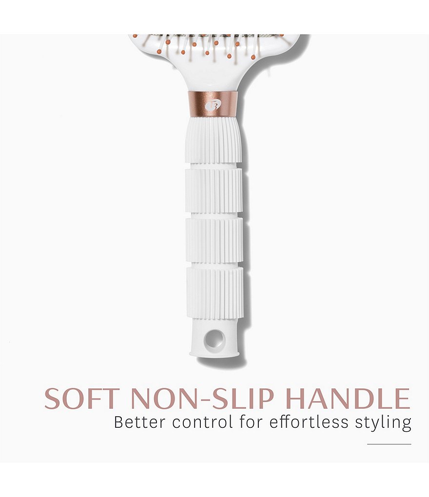 T3 Smooth White & Rose Gold Paddle Brush