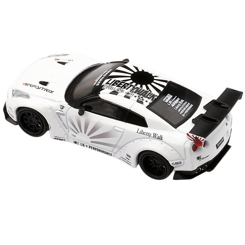 Nissan GT-R (R35) Type 1 LB Works "LibertyWalk" White Ltd Ed 4,800 pcs 1/64 Diecast Model Car by True Scale Miniatures