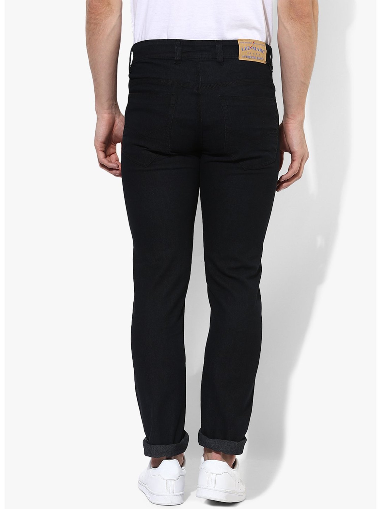 Hangup Plus Black Regular Fit Lightly Washed Jeans