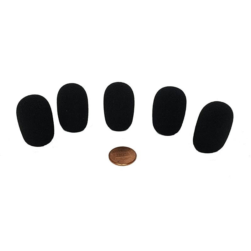 XFFZ5PBLK Lapel Headset Microphone Windscreen Color Black 5Pack