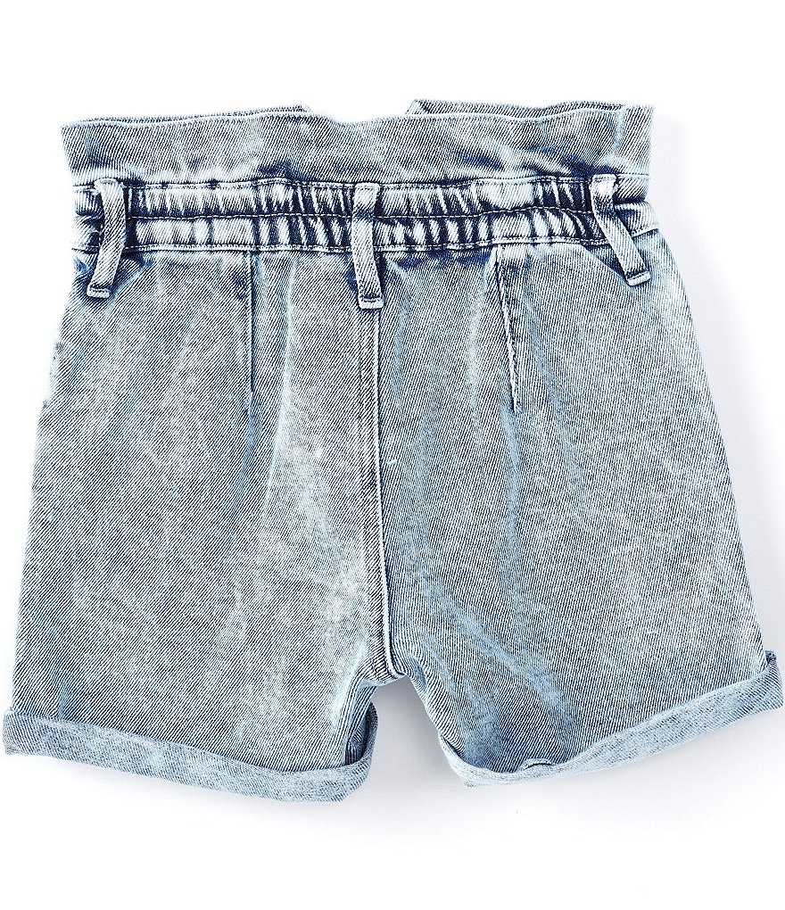GB GB Girls Big Girls 7-16 Pleated Roll-Cuff Denim Shorts