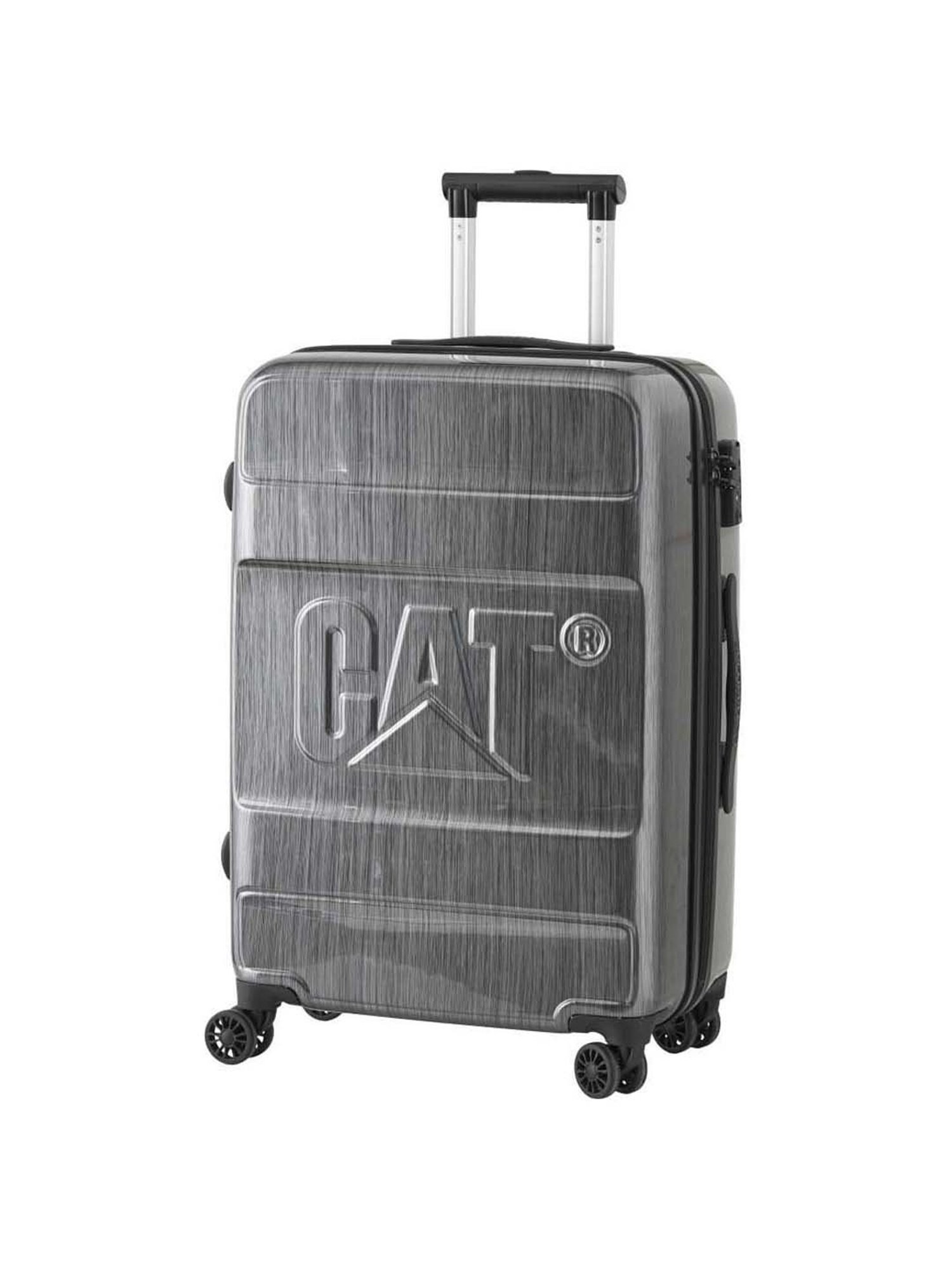 CAT Grey 8 Wheel Medium Hard Cabin Trolley - 45 cm
