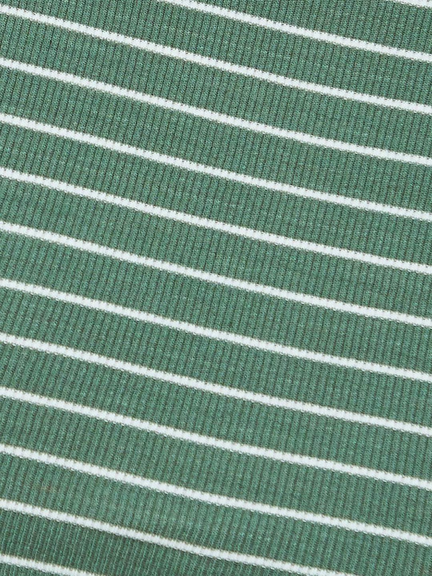 Ginger by Lifestyle Sage Green Cotton Striped T-Shirt