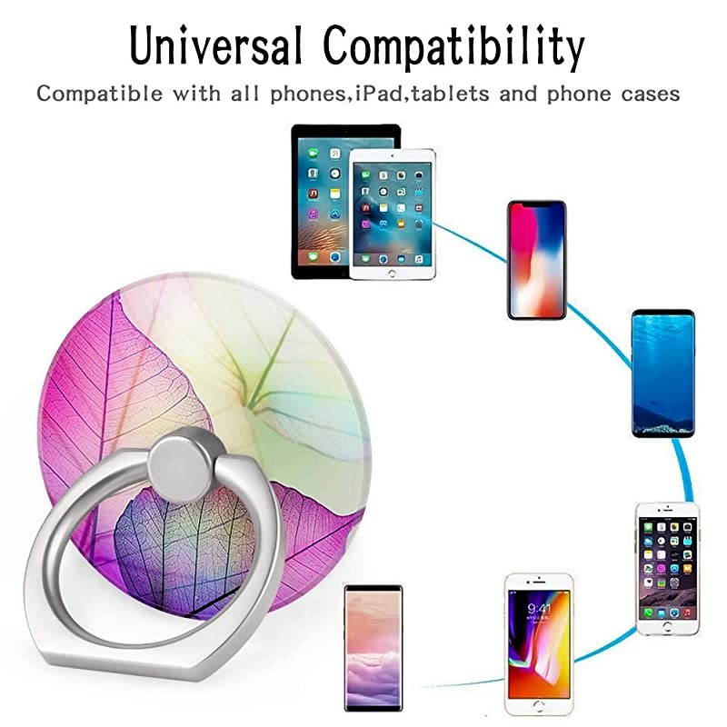 Phone Ring Holder 360 Rotation Finger Stand Grip Kickstand for Smartphones and Tablets (Clear Water)