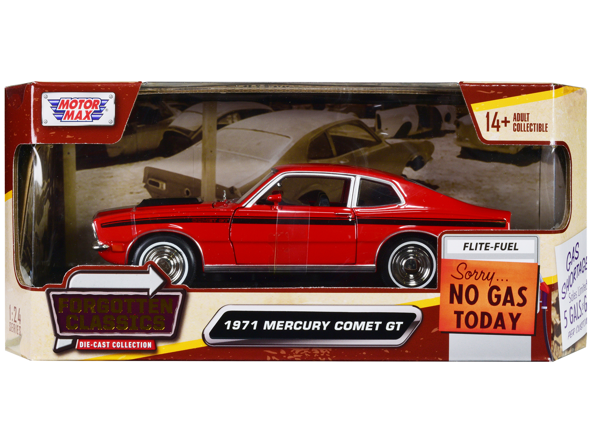1969 Mercury Cougar Eliminator Competition Orange with Black Stripes "GreenLight Muscle" Series 28 1/64 Diecast Model Car by Greenlight