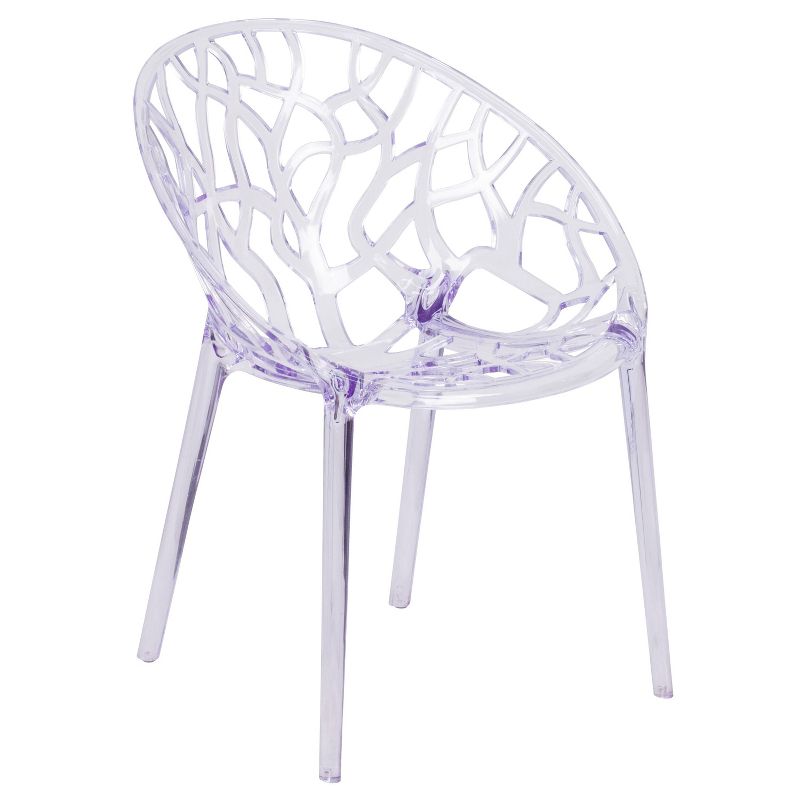 Specter Transparent Stack Side Chair Clear - Riverstone Furniture