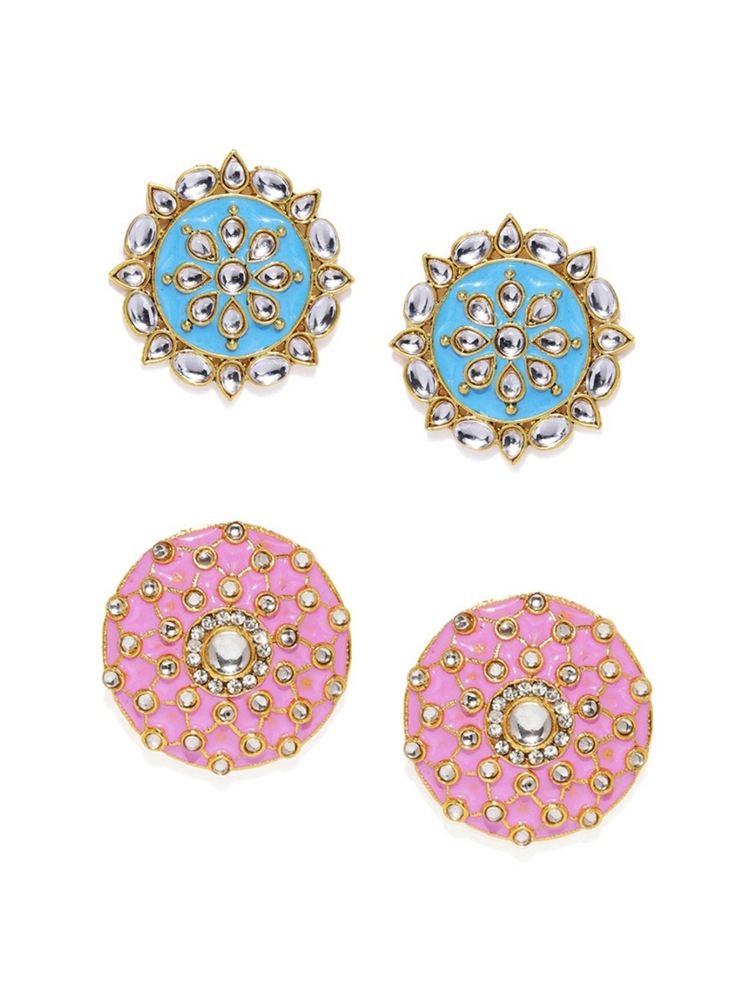 Sri Jagdamba Pearls Black Rosy Pearl Drop Earrings