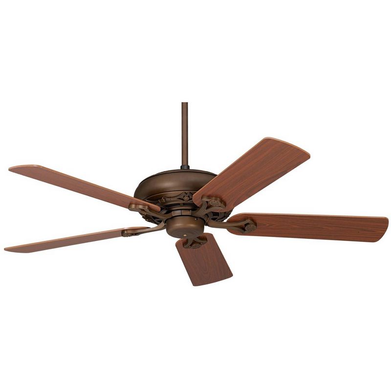 52" Casa Vieja Rustic Ceiling Fan Oil Rubbed Bronze Walnut Cherry for Living Room Kitchen Bedroom Family Dining