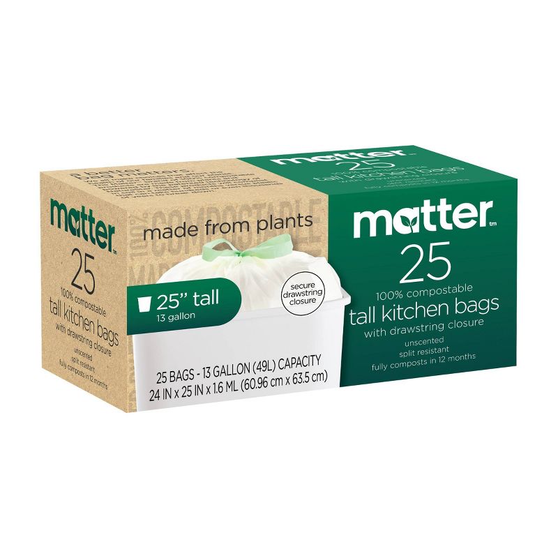 GreenPolly Drawstring Recycling Trash Bags - 13 Gallon - 20ct