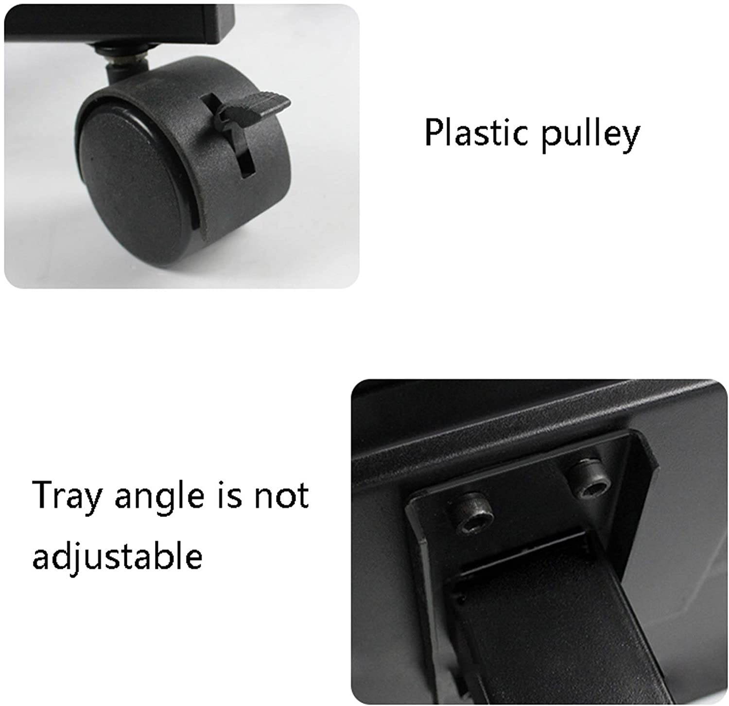 Versal Projector Ceiling Mount Black Mobile Projector and Laptop Stand, Rolling Cart with Tray, Heavy Duty, Multifunction Height Adjustable Laptop and Projector Presentation Trolley jector Bracket Des