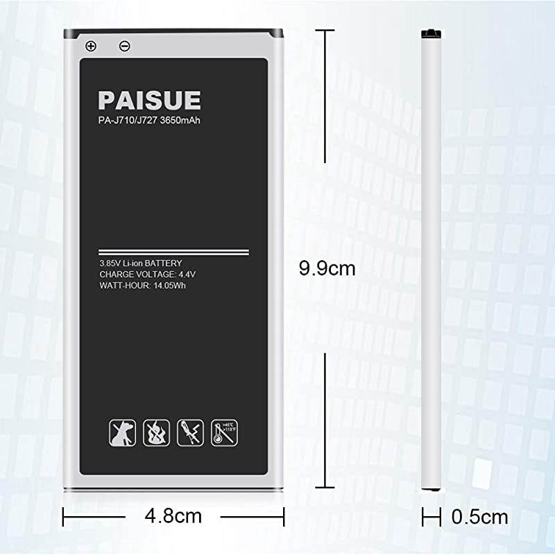 J7 Battery PAISUE 3650mAh J7 Prime Battery Replacement for Samsung J7 Prime J7 Perx J7 Sky Pro J710 J727 J727R4 J727T1 SMJ727T SMJ727 Phone 2017 Ver