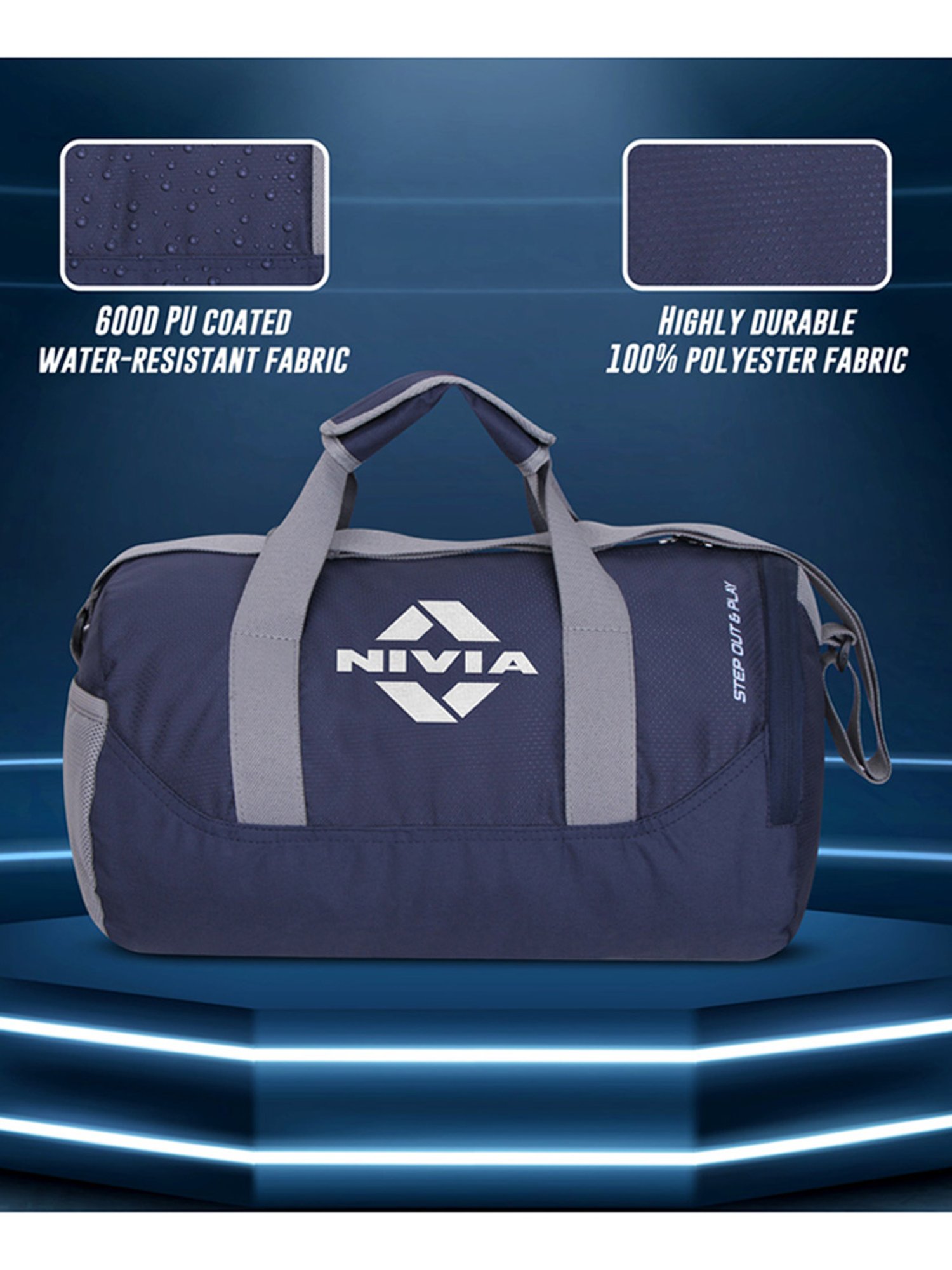 Nivia Beast Gym Bag (Blue) Size - Medium
