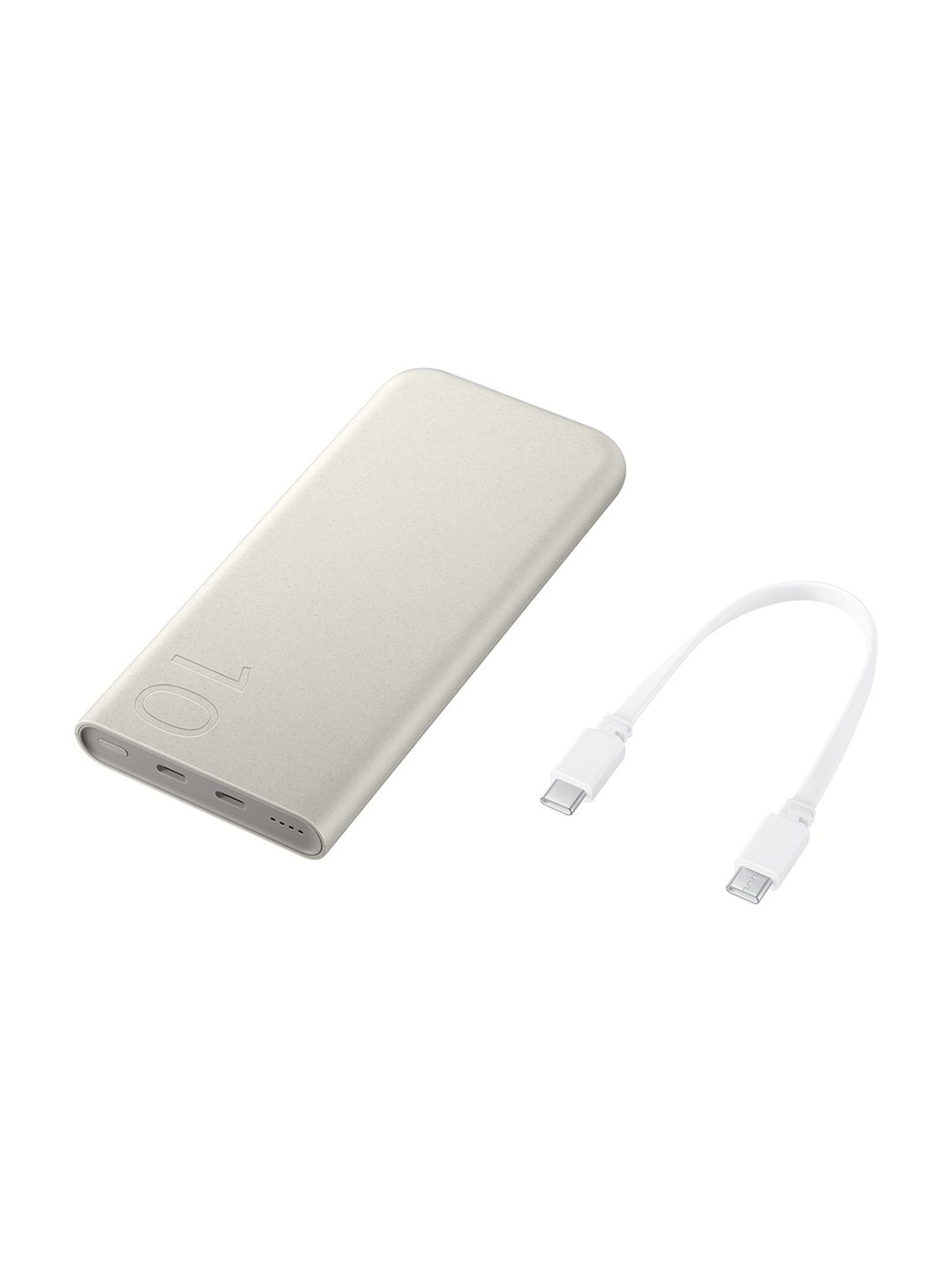 Samsung Galaxy 10000mAh Power Bank, 25W Fast Charging, Dual Output, Quick Charge (Beige)