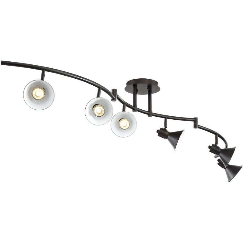 Pro Track Rhodes 6-Light Bronze Hood LED Track Fixture