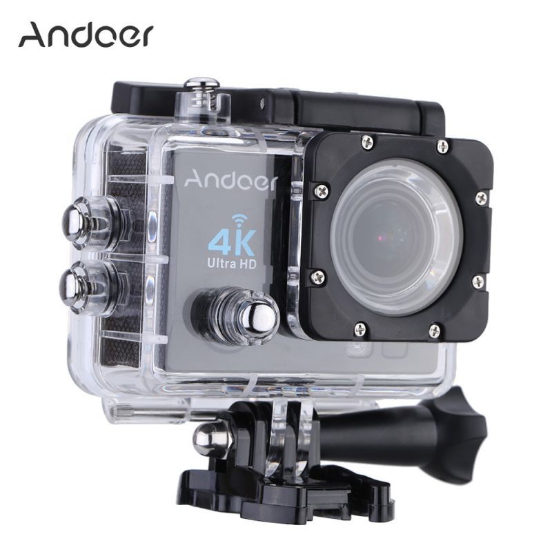 Andoer Q3H 2" Ultra-HD LCD 4K 25FPS 1080P 60FPS Wifi Wireless Connection 16MP Action Camera 170&deg;Wide-Angle Lens with Diving 30-meter Waterproof Case