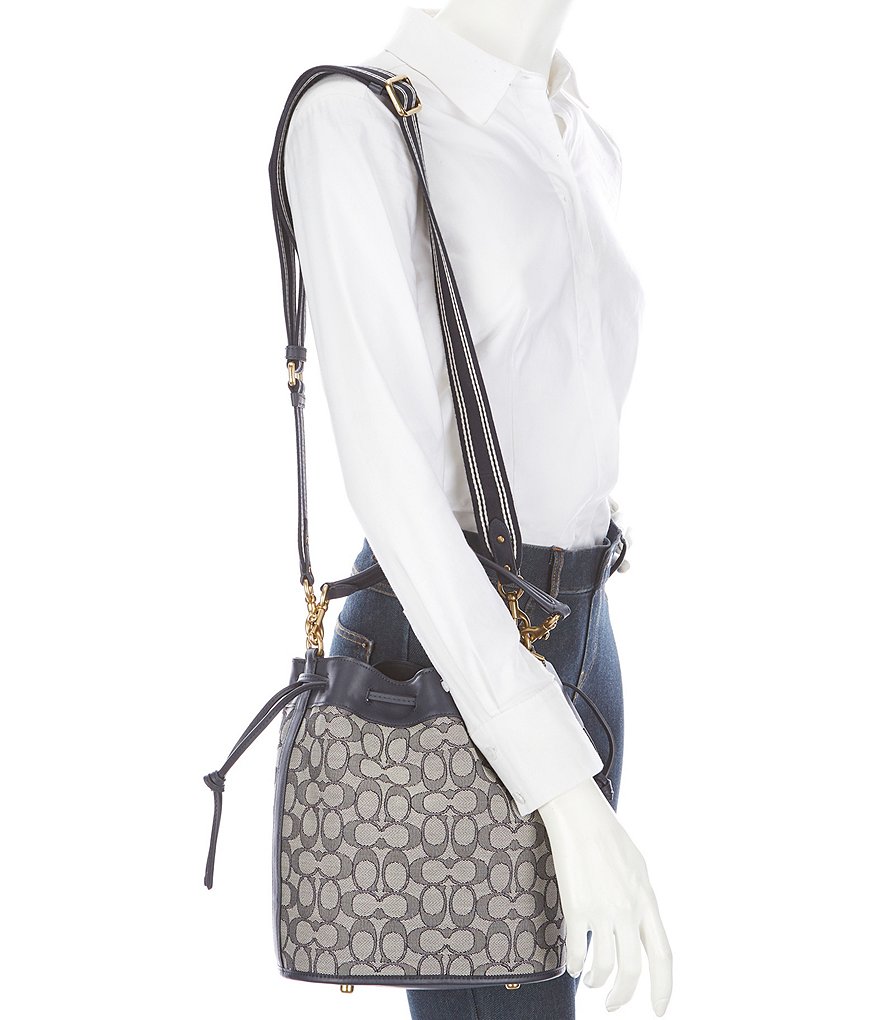 COACH Signature Jacquard Field Bucket Bag