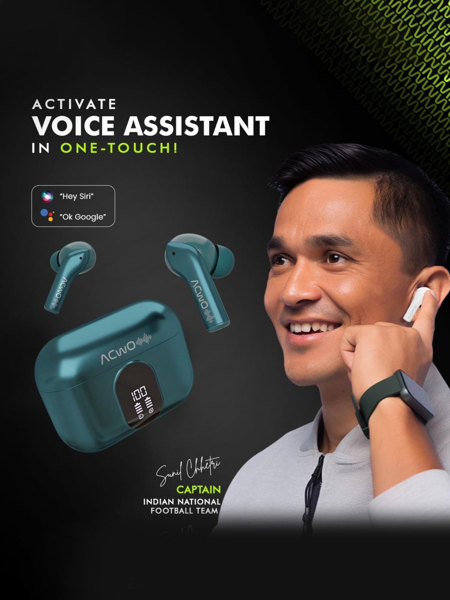 ACwO DwOTS 545 In Ear Earbuds with 48Hrs Playtime & ENC (Serene Blue, True Wireless)