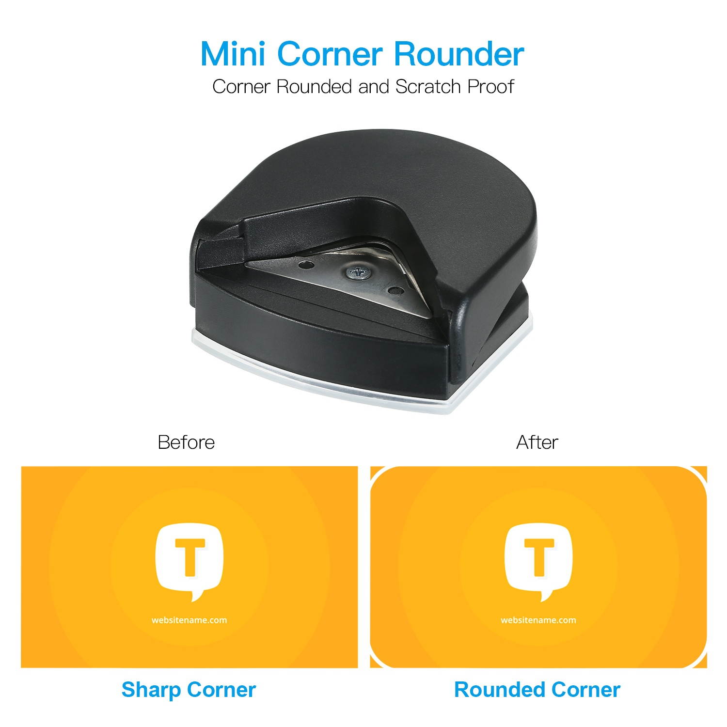 Aibecy Mini Portable Corner Rounder Punch Round Corner Trimmer Cutter 4mm for Card Photo