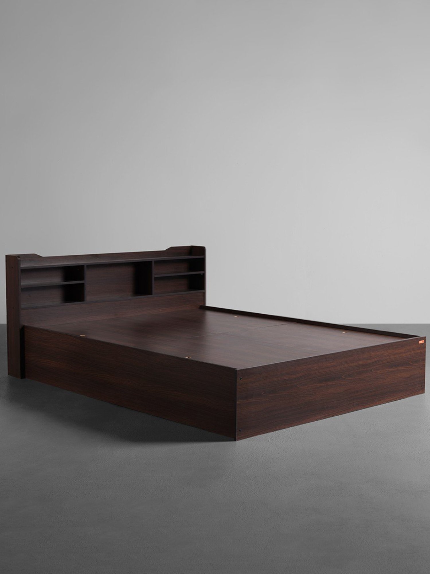 Sleepyhead ES Dark Brown Engineered Wood Queen Size Bed with Box Storage