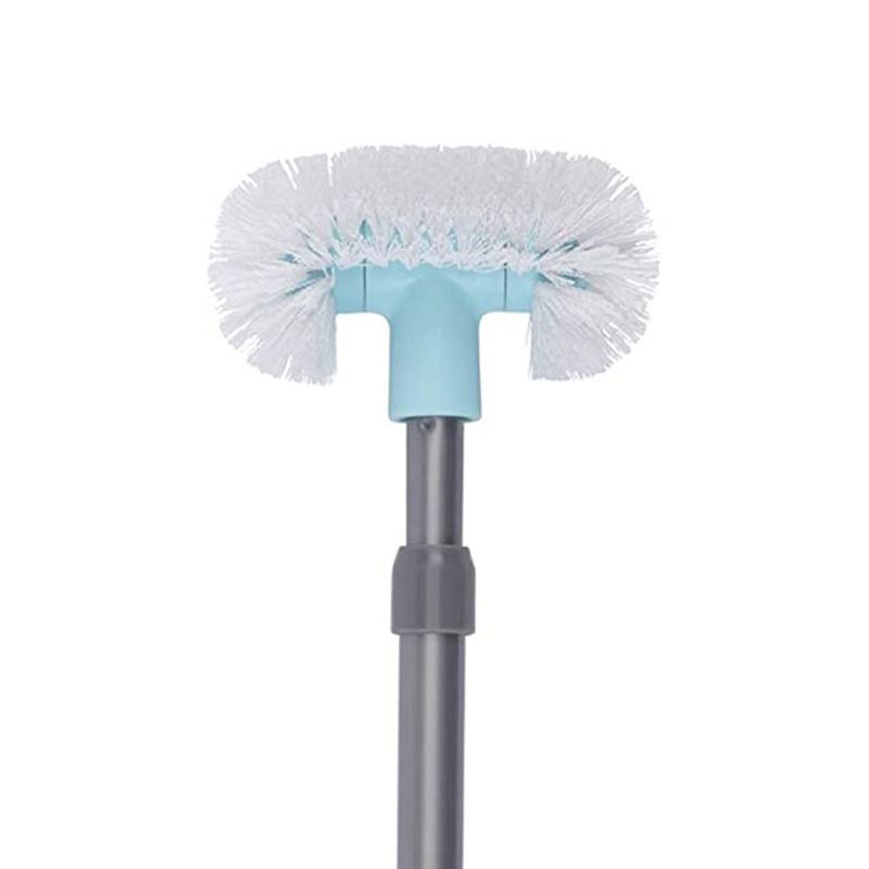Casabella Extendable Bathroom Shower, Tub, Grout, and Tile Scrubber Brush with Long Handle for Cleaning and Removing Dirt and Grime