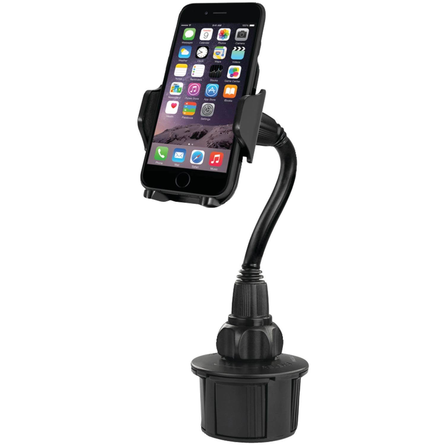 Macally Extra-Long Adjustable Automobile Cup Holder Mount for Smartphones and most GPS MCupXL