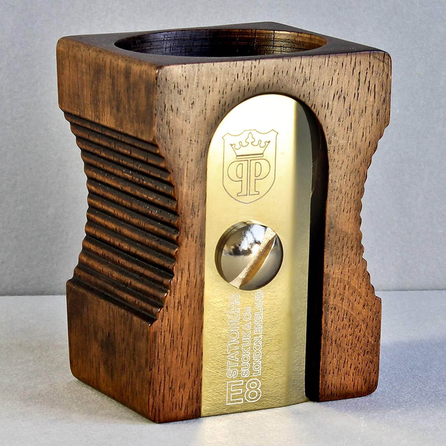 Suck UK Pencil Sharpener Desk Tidy and Stationary Holder/ Pen Pot - Perfect for Pens, Pencils, Rulers, Markers and Scissors  - Dark