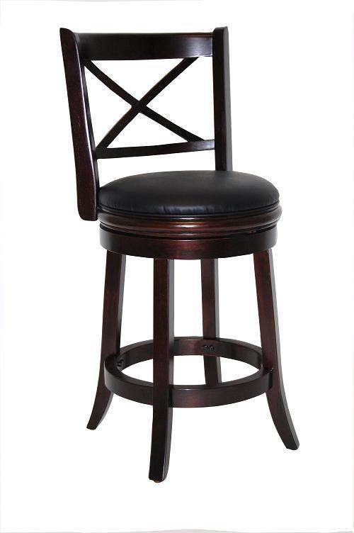 Boraam 24" Georgia Swivel Stool in Cappuccino Finish