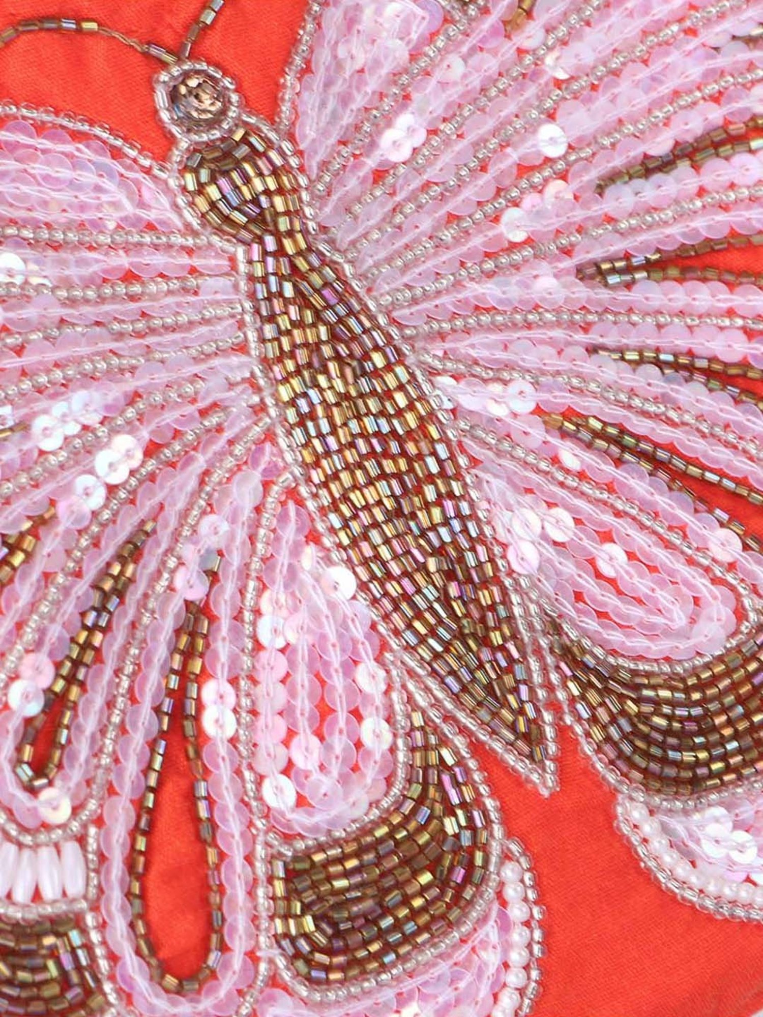 TWISHA Kids Orange & Blue Embroidered Top Set