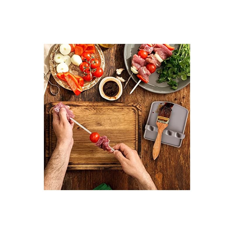 Utensil Rest.Spoon rest Ladle Spoon holder (gray)