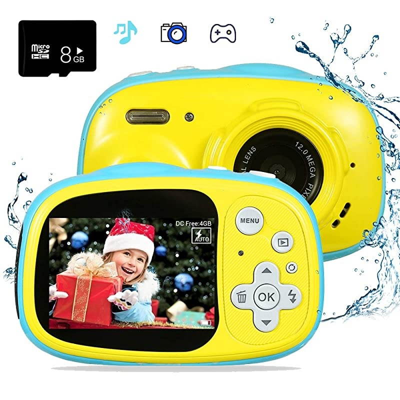 Kids Camera  Q1 Digital Video Camcorder Action Camera Rechargeable with 8G SD Card 2.0&rdquo; for 3-12 Year Old Boys and Girls Birthday Festival Gift