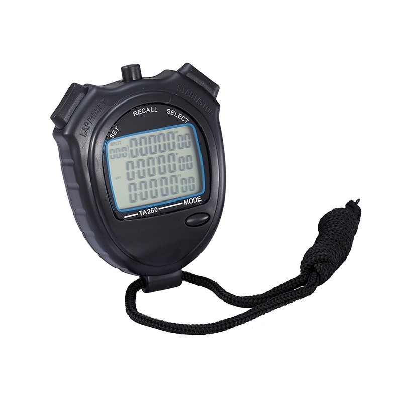sports stopwatch Three rows of 60 channels seconds counter Track and field sports stopwatch Running a timer