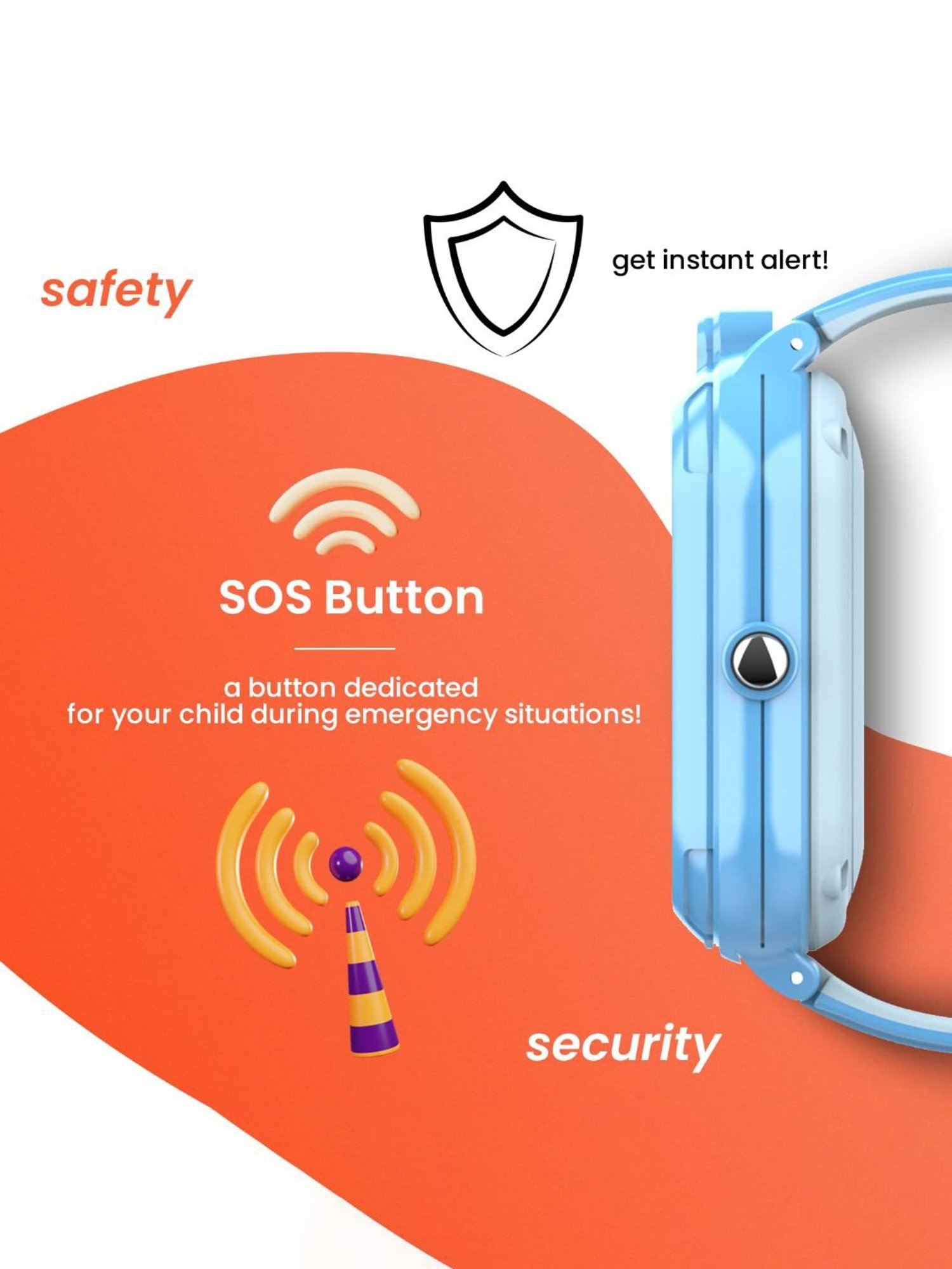 Turet Smartwatch for Kids with Camera, Phone Book, SMS, 2-Way Video Calling, 4G Sim, No GPS (Blue)