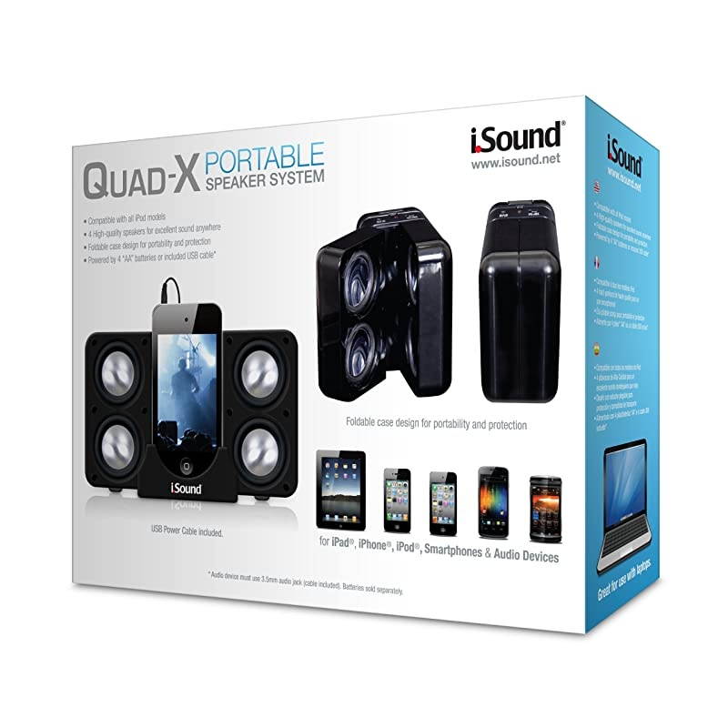 QuadX Portable Speaker System Black