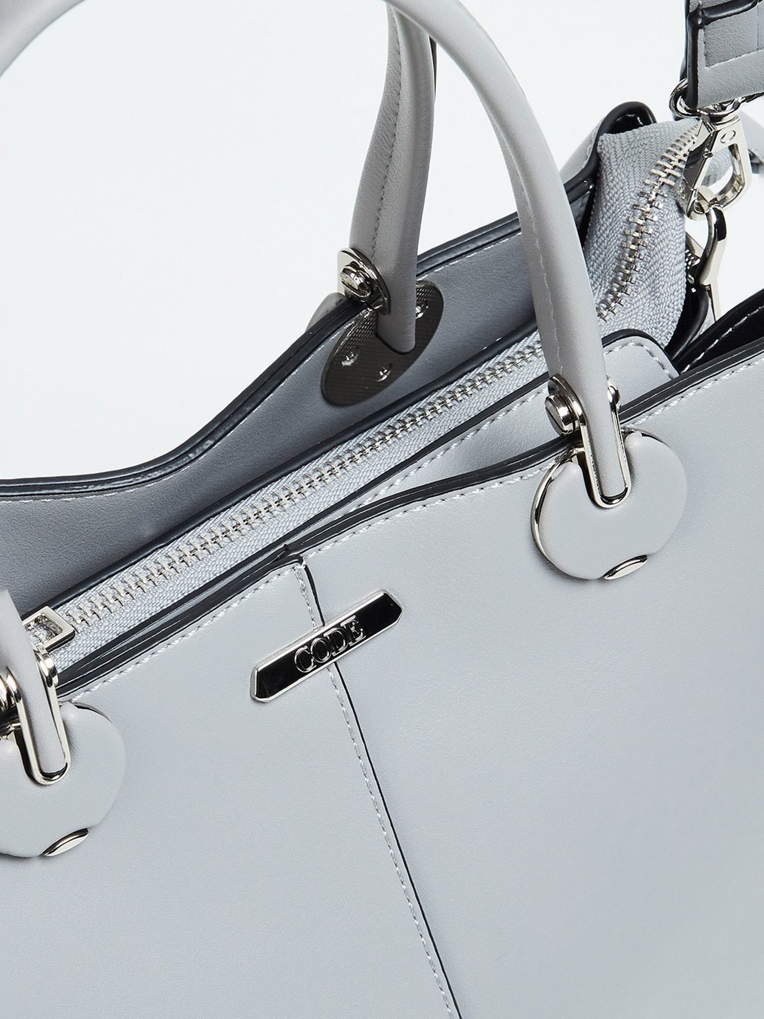 Code by Lifestyle Grey Handbag