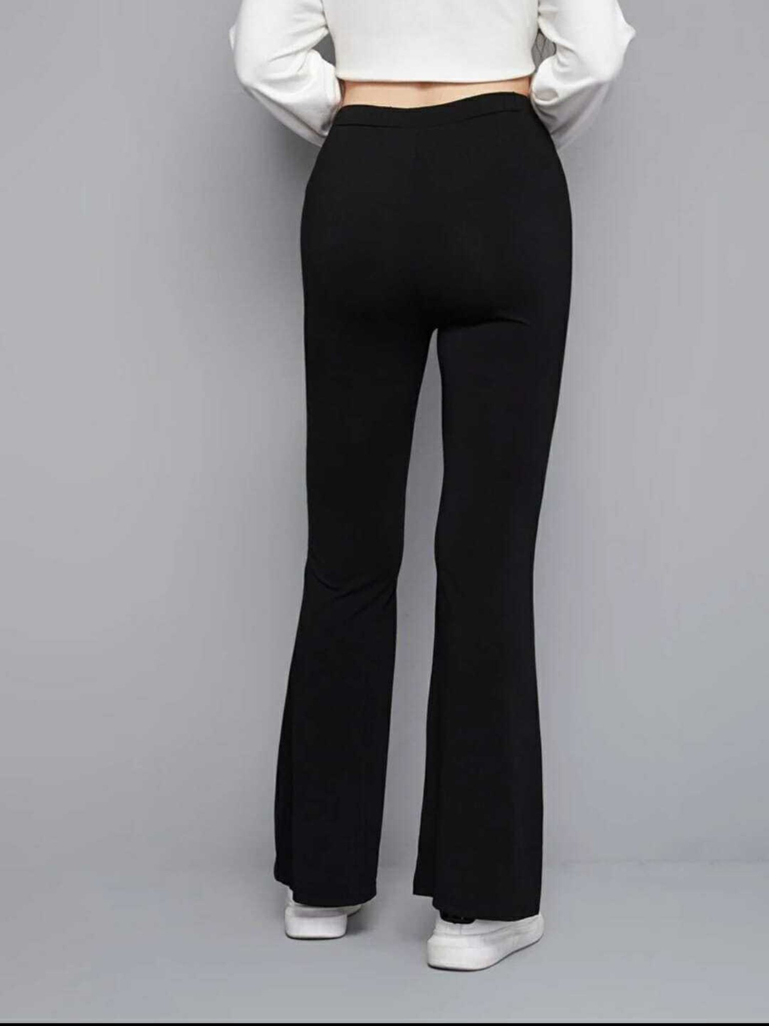 Broadstar Black Regular Fit High Rise Trousers