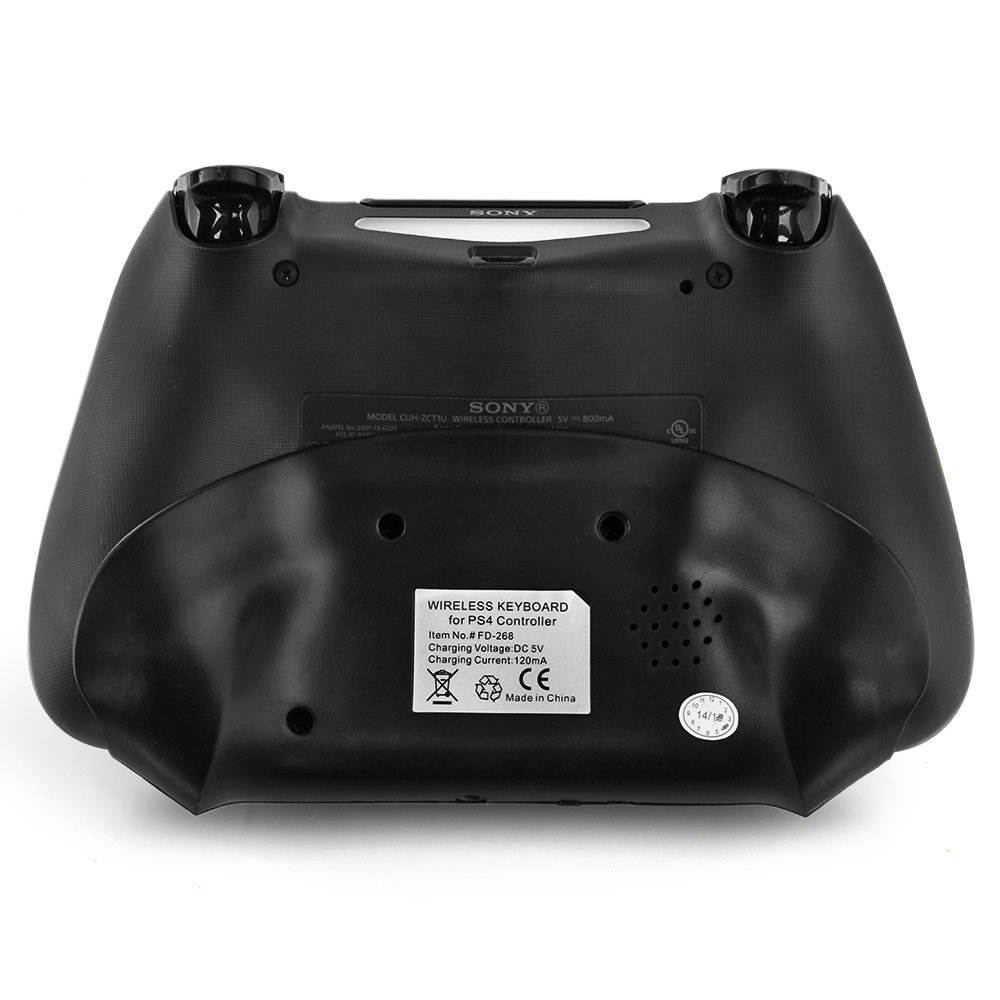 CORN PS4 Wireless Mini Keyboard - Keypad Gamepad Joystick Text Messager Chatpad Adapter for Sony Playstation 4 PS4 Gaming Controller Black [Playstation 4]