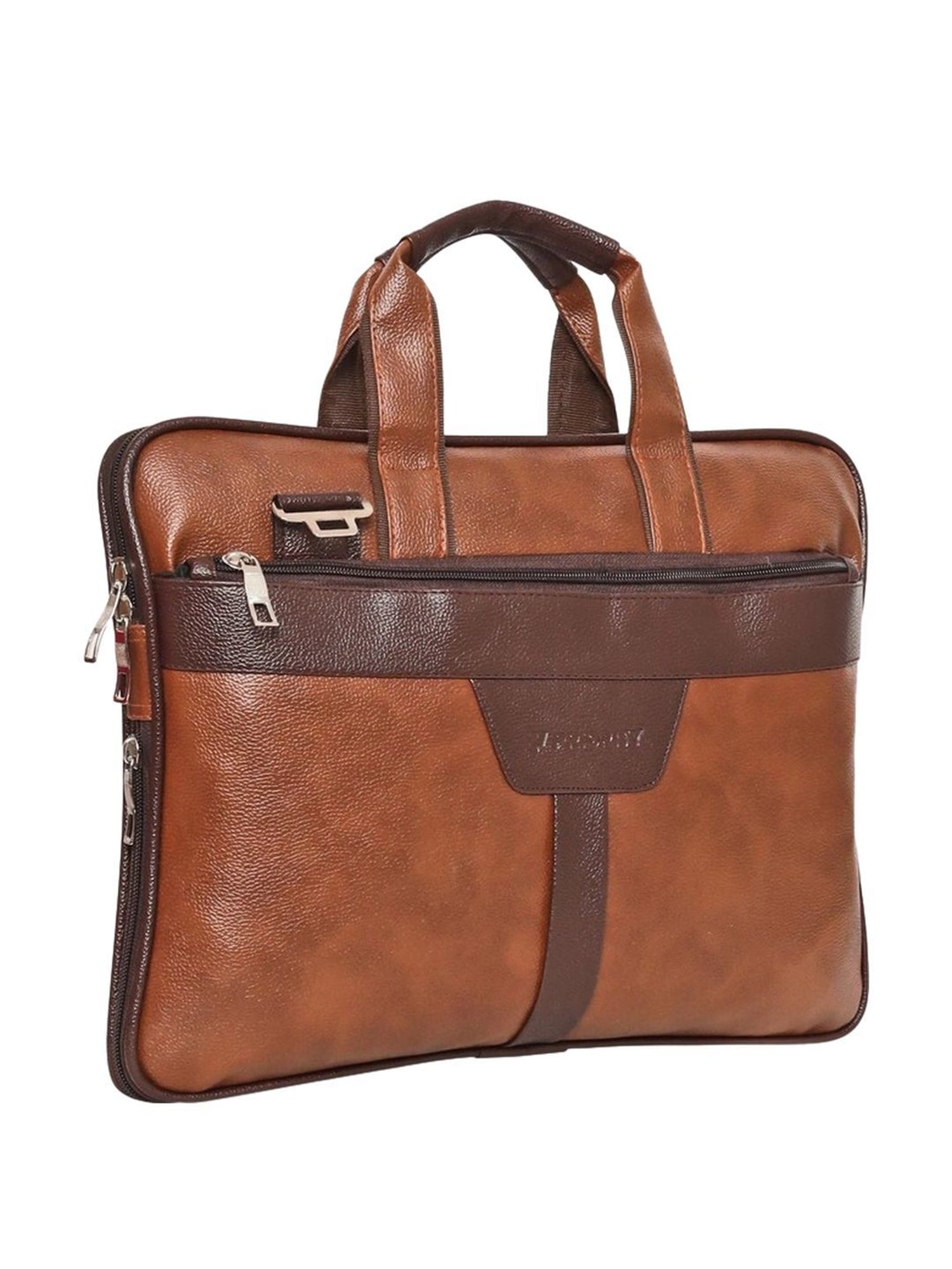 Priority Tan Synthetic Large Messenger Bag