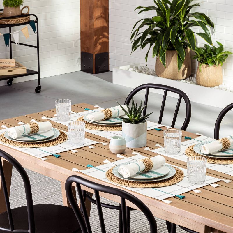 10 Pieces 14.4" Gold Leaf-Shaped Vinyl Placemats, Washable Table Mats Set for Party Decorations and Catering Events