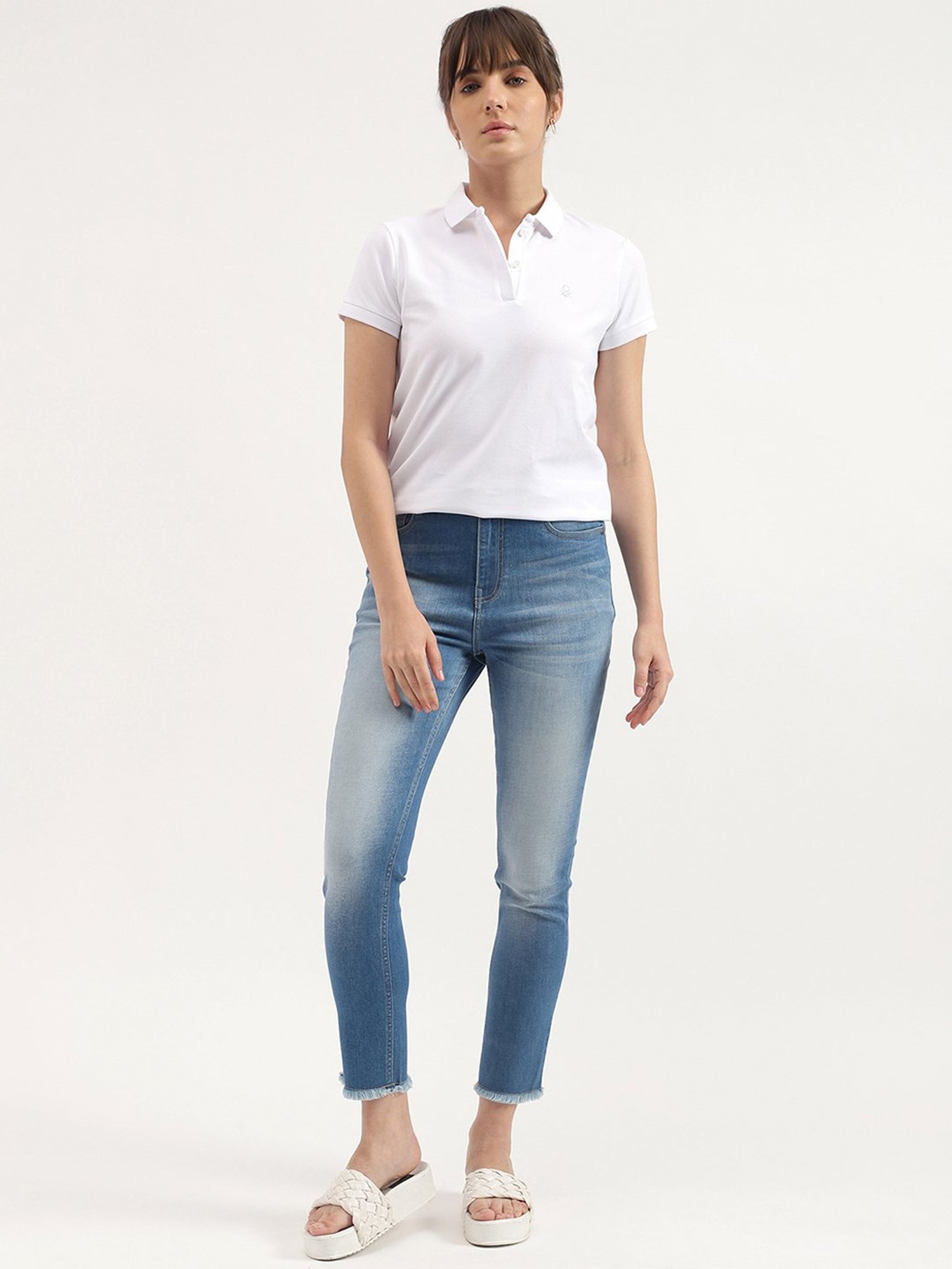 United Colors of Benetton White Polo T-Shirt