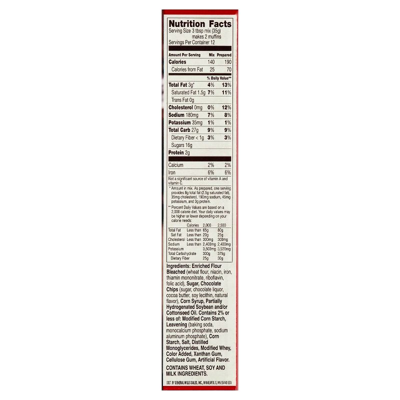 Betty Crocker Chocolate Chip Muffin and Quick Bread Mix - 14.75oz