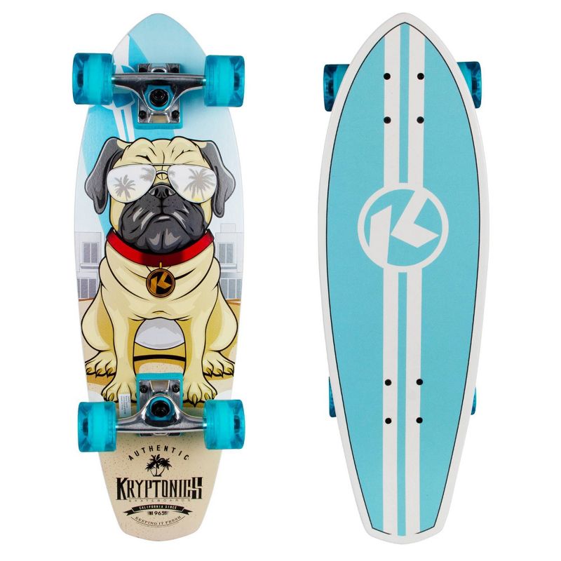 Kryptonics 27" Pug Life Cruiser Board - Blue