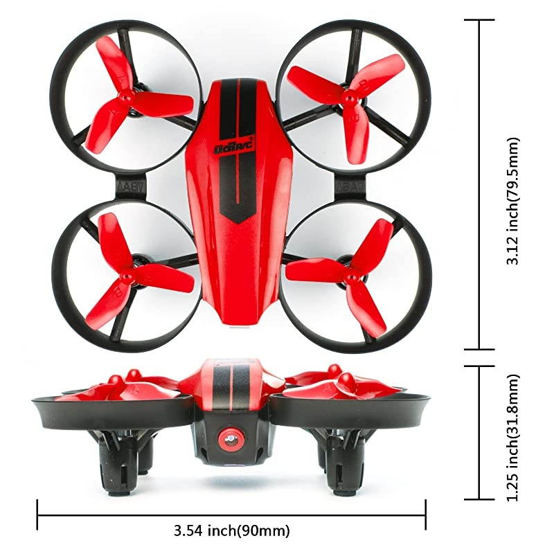 U46 Mini Drone for Kids 24Ghz RC Drones with Auto Hovering Headless Mode Nano Quadcopter Red